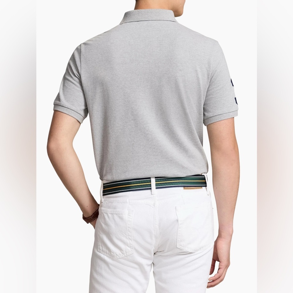 Polo Ralph Lauren Big Pony Crest Mesh Polo Shirt Gray Size 3XL NWT - Picture 4 of 11